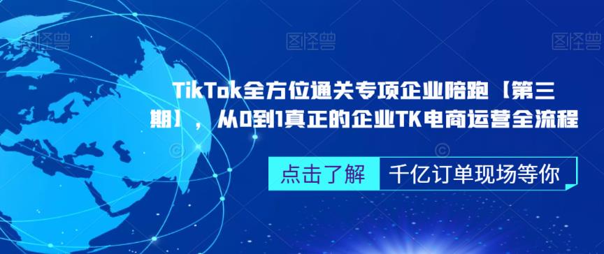 ‘‎TikTok全方位通关专项企业陪跑【第三期】，从0到1真正的企业TK电商运营全流程’的缩略图